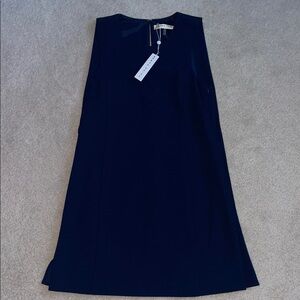 Trina Turk Navy A-Line Sleeveless Dress